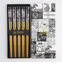 5 Pairs Tokyo Fan Chopsticks Gift Set